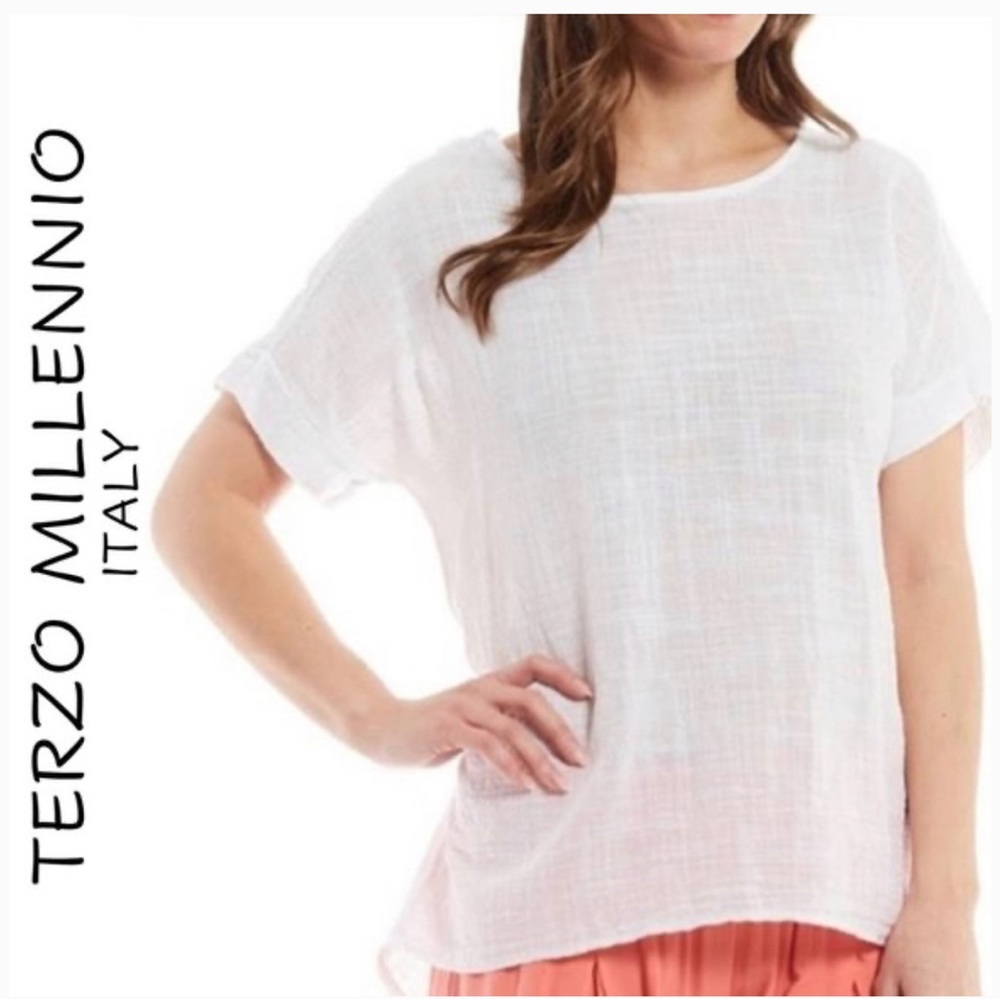 NEW Terzo Millennio‎ White Linen shirt
